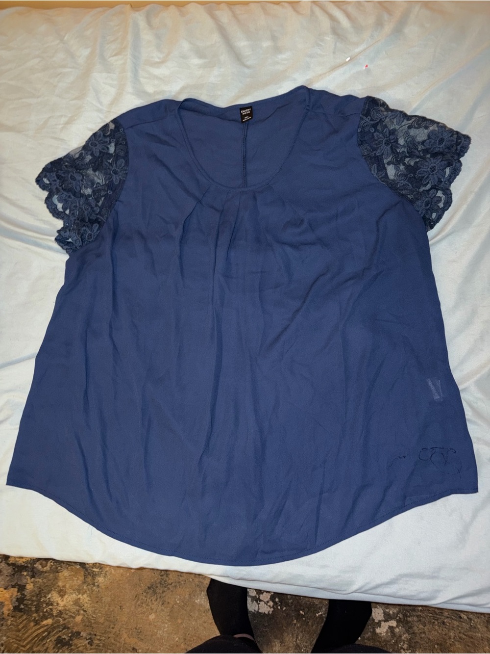 Women’s Royal Blue Lace Sleeve Blouse